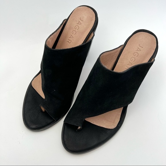 Jaggar Return Block Heel Leather Mules - Picture 3 of 11